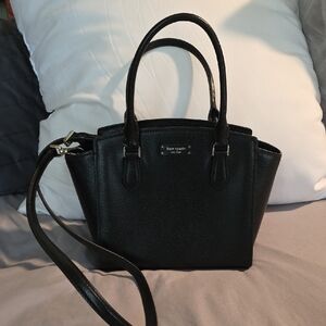 Kate Spade Black Leather Handbag With Wallet